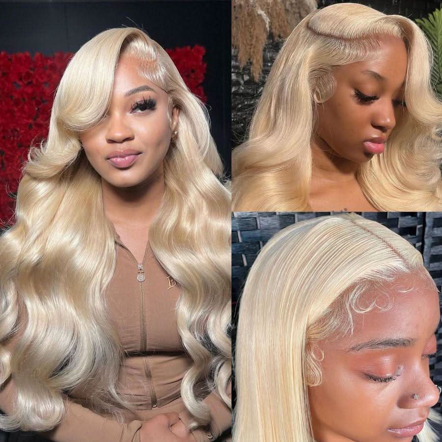 613 Blonde HD Lace Wig on a 4x4 Closure 300% Density